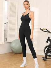 Load image into Gallery viewer, Basic Form-fitting Unitard Bodysuit - Black