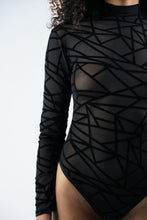 Load image into Gallery viewer, Sheer Mesh Geometric Bodysuit