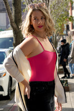 Load image into Gallery viewer, Solid Rib-knit Cami Skinny Bodysuit.