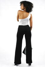 Load image into Gallery viewer, One Shoulder Metallic Skinny Bodysuit