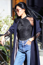 Load image into Gallery viewer, Tie front Long Lace Sleeve Bodysuit