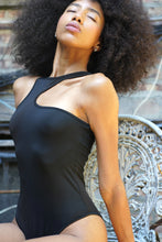 Load image into Gallery viewer, Solid color one shoulder simple tight sexy bodysuit
