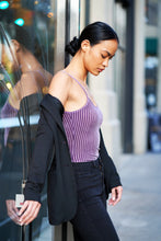 Load image into Gallery viewer, Fitted Ribbed Velvet Cami Bodysuit