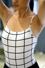 Load image into Gallery viewer, Plaid Cami Skinny Bodysuit