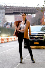 Load image into Gallery viewer, Plaid Cami Skinny Bodysuit