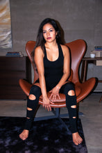 Load image into Gallery viewer, Basic Black Form-fitting Unitard Bodysuit