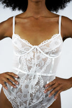 Load image into Gallery viewer, Spaghetti Strap Lace Insert Bodysuit