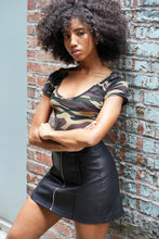 Load image into Gallery viewer, Short sleeve fitted Camo Print Bodysuit