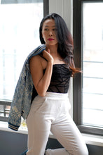 Load image into Gallery viewer, Geo Flocked Mesh Sheer Bodysuit Without Panty