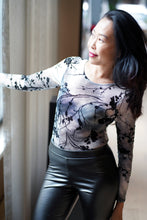 Load image into Gallery viewer, Sheer Jacquard Skinny Bodysuit