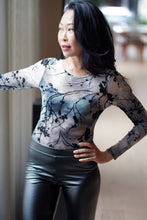 Load image into Gallery viewer, Sheer Jacquard Skinny Bodysuit