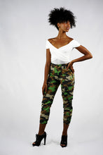 Load image into Gallery viewer, Off Shoulder Short Sleeve Crisscross Design Bodysuit
