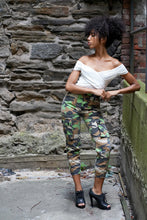 Load image into Gallery viewer, Off Shoulder Short Sleeve Crisscross Design Bodysuit