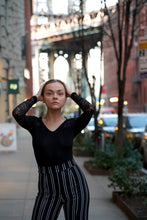 Load image into Gallery viewer, Lace Panel Form-Fitted Bodysuit