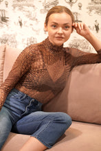 Load image into Gallery viewer, Crocodile Print Sheer Mesh Bodysuit