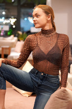 Load image into Gallery viewer, Crocodile Print Sheer Mesh Bodysuit