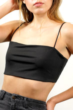 Load image into Gallery viewer, Solid Fitted Crop Cami Top