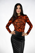 Load image into Gallery viewer, Sheer Mesh Geometric Bodysuit