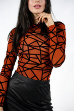 Load image into Gallery viewer, Sheer Mesh Geometric Bodysuit