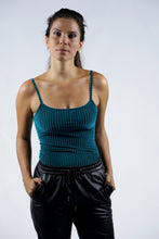 Load image into Gallery viewer, Fitted Ribbed Velvet Cami Bodysuit