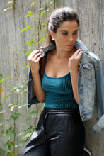 Load image into Gallery viewer, Fitted Ribbed Velvet Cami Bodysuit