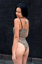 Load image into Gallery viewer, Summer leopard batch printing sexy sling new fashion mesh bodysuit