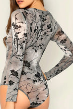 Load image into Gallery viewer, Sheer Jacquard Skinny Bodysuit
