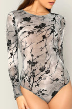 Load image into Gallery viewer, Sheer Jacquard Skinny Bodysuit
