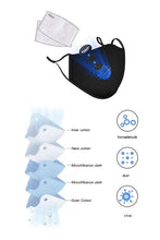 Load image into Gallery viewer, Waterproof Anti Dust Mask with Disposable Mask Filter - Navy