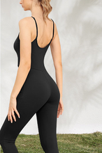 Load image into Gallery viewer, Basic Form-fitting Unitard Bodysuit - Black
