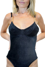 Load image into Gallery viewer, Sling All Seasons Corduroy Stretch bodysuit - Black