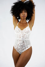 Load image into Gallery viewer, Spaghetti Strap Lace Insert Bodysuit