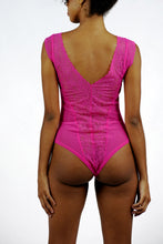 Load image into Gallery viewer, Pink Sexy Sheer Mesh Lace Bodysuit