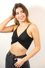 Load image into Gallery viewer, Solid Twist Front Crop Cami Top
