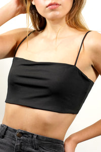 Solid Fitted Crop Cami Top