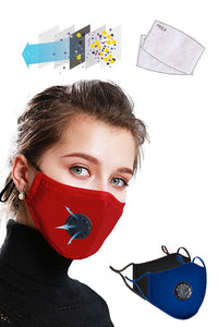Waterproof Anti Dust Mask with Disposable Mask Filter - Red